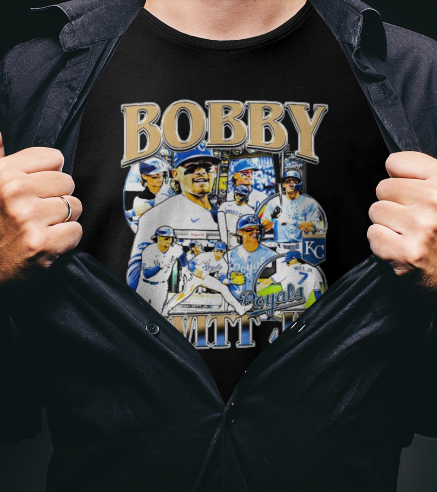 Bobby Witt Jr. Royals Baseball Collage T-Shirt