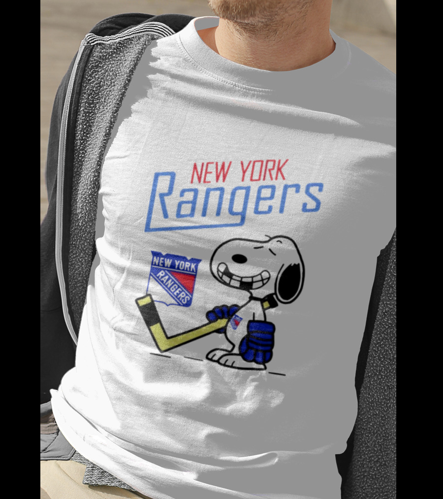 Snoopy New York Rangers Hockey Fan Iconic Collaboration T-Shirt