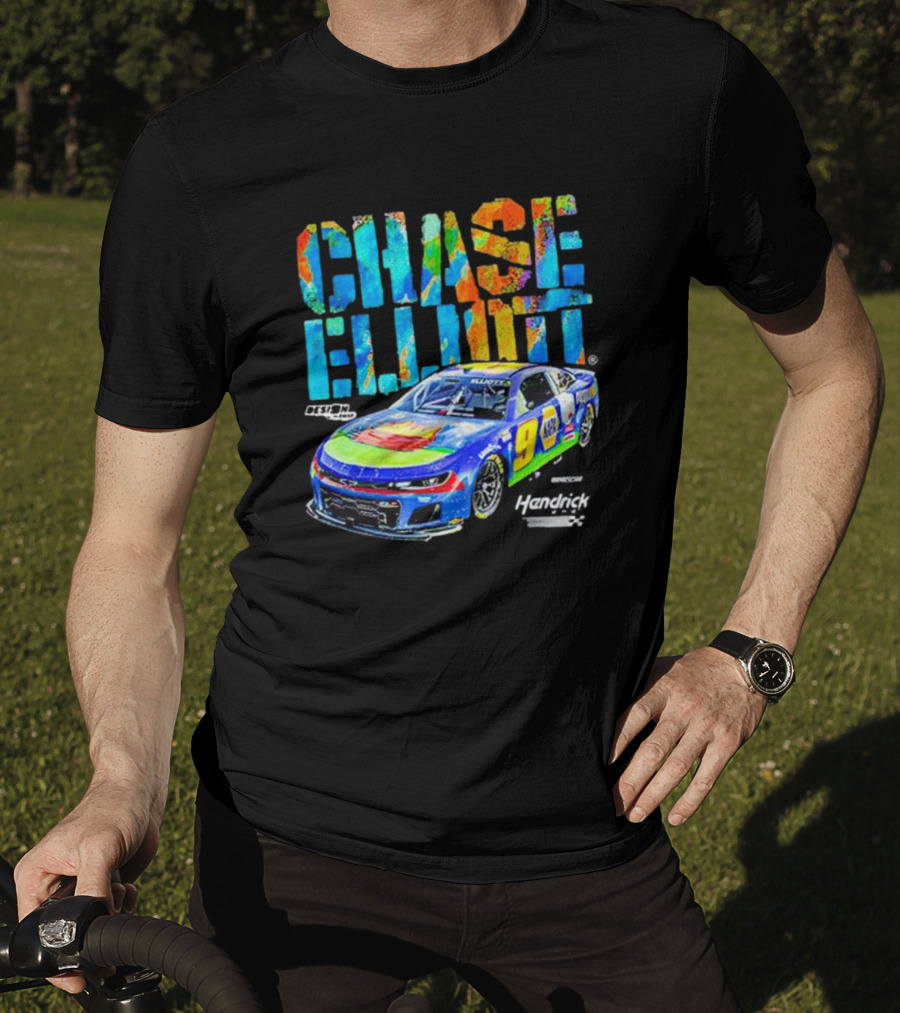 Chase Elliott #9 Hendrick Motorsports Colorful Design NASCAR Racer T-Shirt