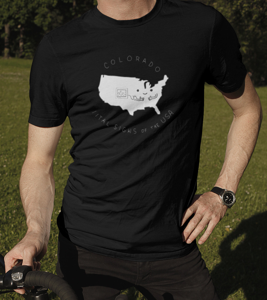 Colorado Vital Signs Of The USA Fun Map T-Shirt