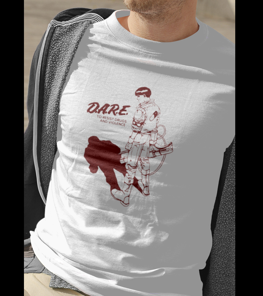 D.A.R.E. To Resist Drugs And Violence With Sci-Fi Warrior Visual T-Shirt