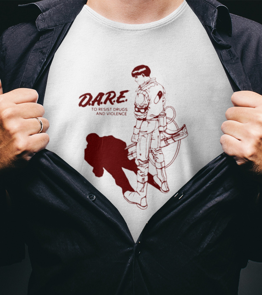 D.A.R.E. To Resist Drugs And Violence With Sci-Fi Warrior Visual T-Shirt