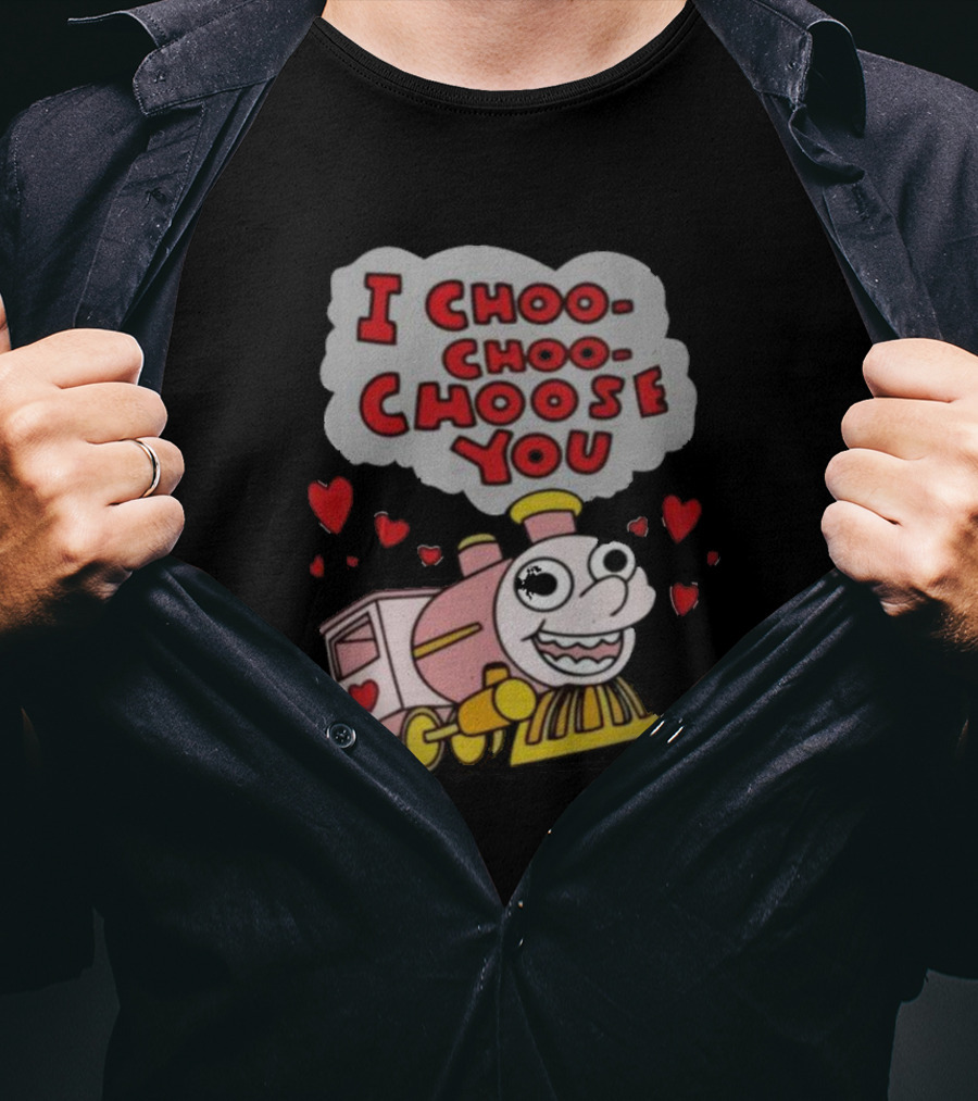 I Choo-Choo-Choose You Cute Train Hearts T-Shirt