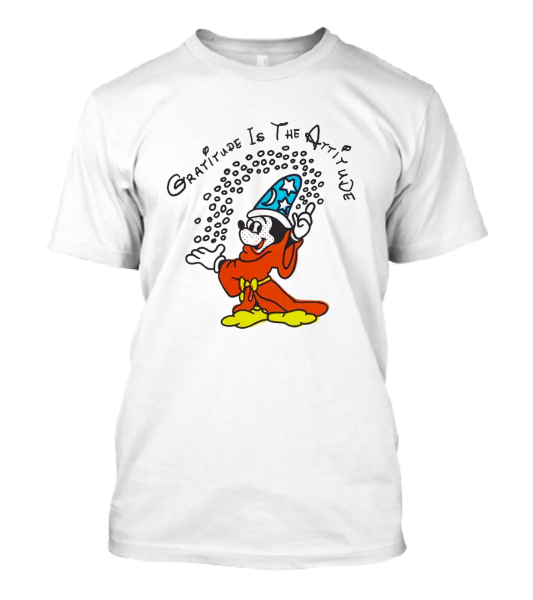 Mickey Mouse Gratitude Is The Attitude Sorcerer's Apprentice T-Shirt