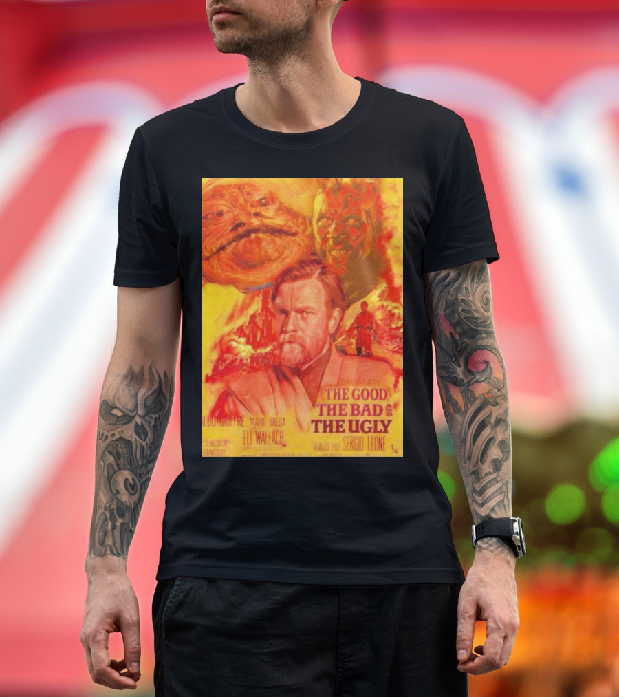 Obi Wan Kenobi Darth Maul Jabba The Good The Bad The Ugly Movie T-Shirt