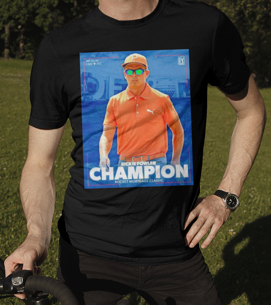 WK 36/45 Rickie Fowler Champion Rocket Mortgage Classic T-Shirt