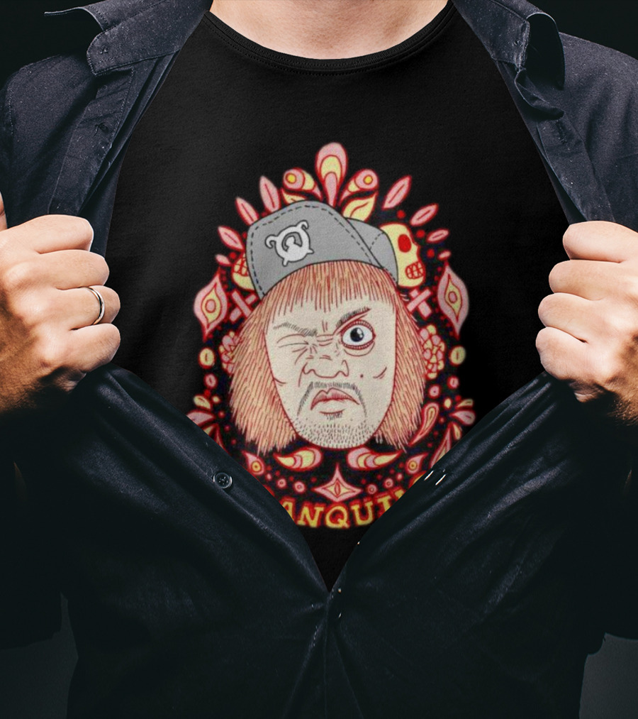 Tranquilo Wrestling Pro Character Art In Floral Embellished Frame T-Shirt