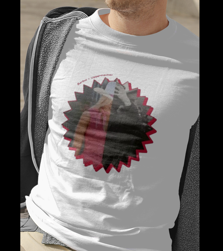 Barbie Oppenheimer Half Pink Half Black Starburst T-Shirt