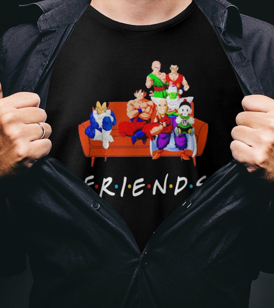 Dragon Ball Z Friends Couch Characters T-Shirt