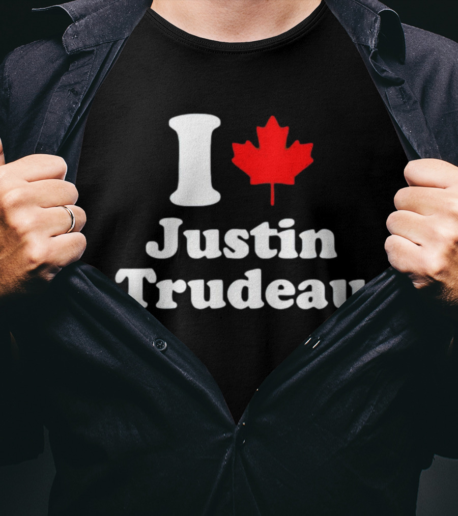 I Love Justin Trudeau Canada Maple Leaf T-Shirt