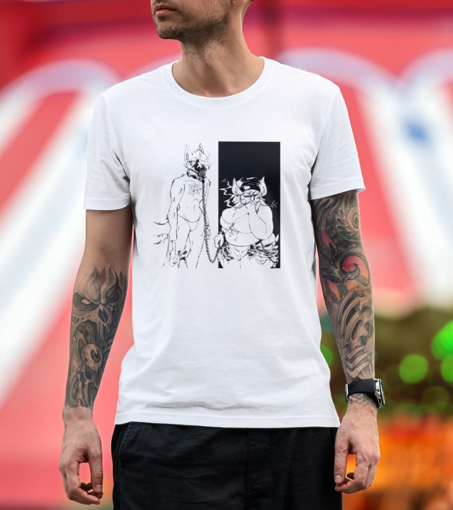 The Muzzle Furry Chain Anthro Duo T-Shirt