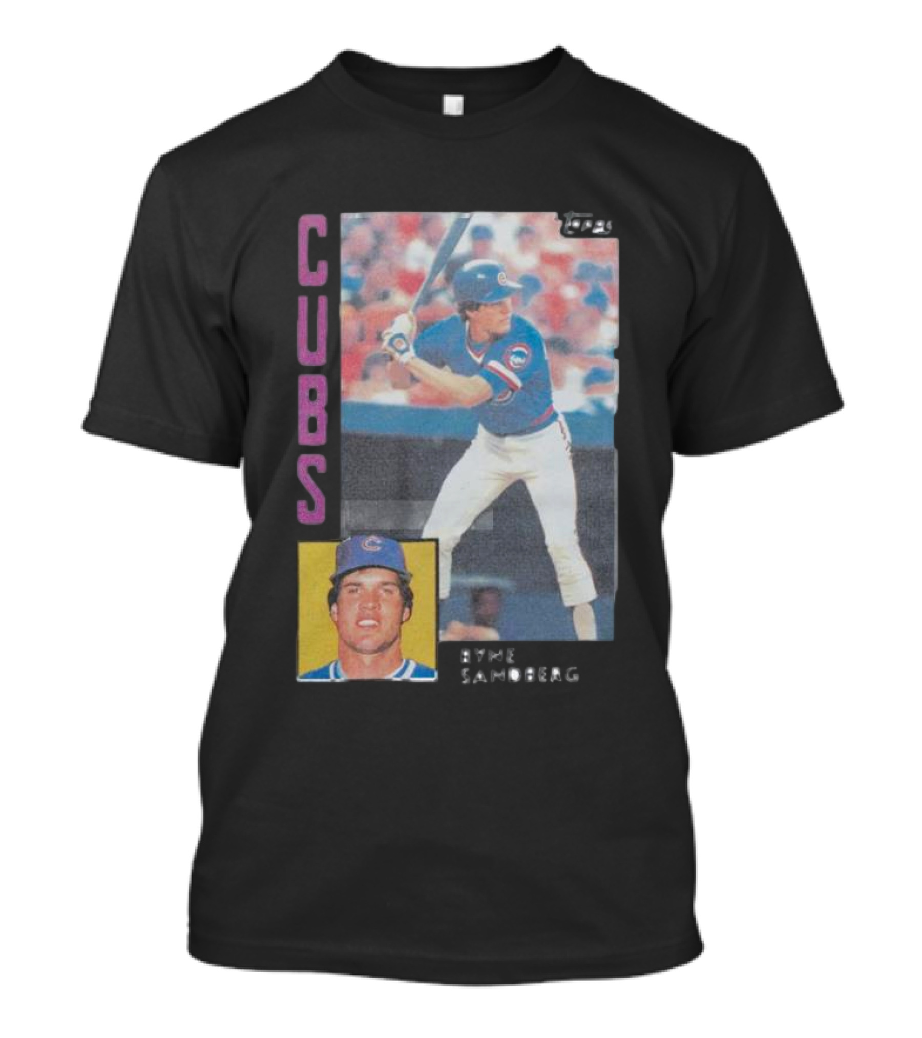 1984 Topps Ryne Sandberg Chicago Cubs Baseball Card T-Shirt