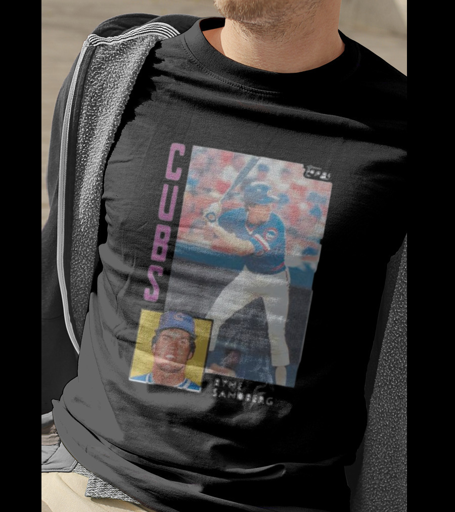 1984 Topps Ryne Sandberg Chicago Cubs Baseball Card T-Shirt
