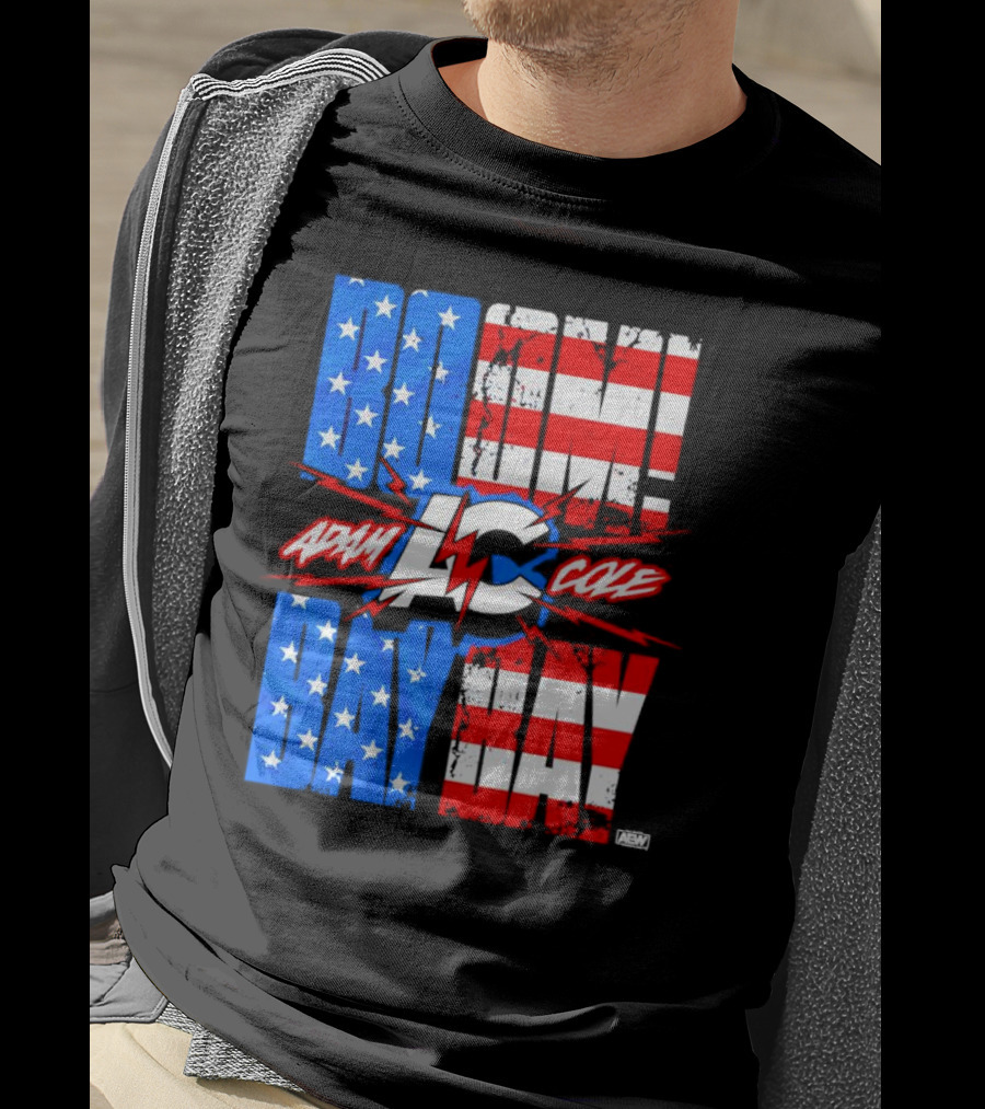 Adam Cole Boom Bay Bay American Flag AEW T-Shirt