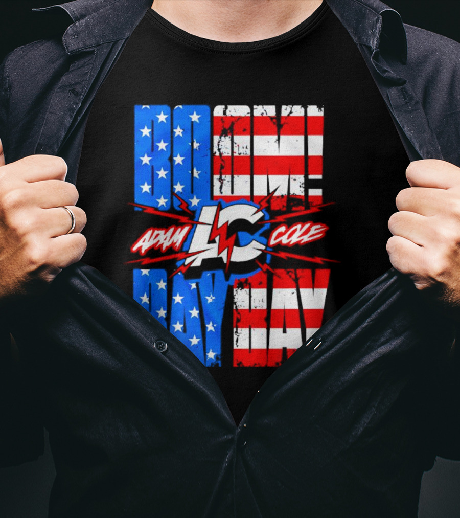 Adam Cole Boom Bay Bay American Flag AEW T-Shirt