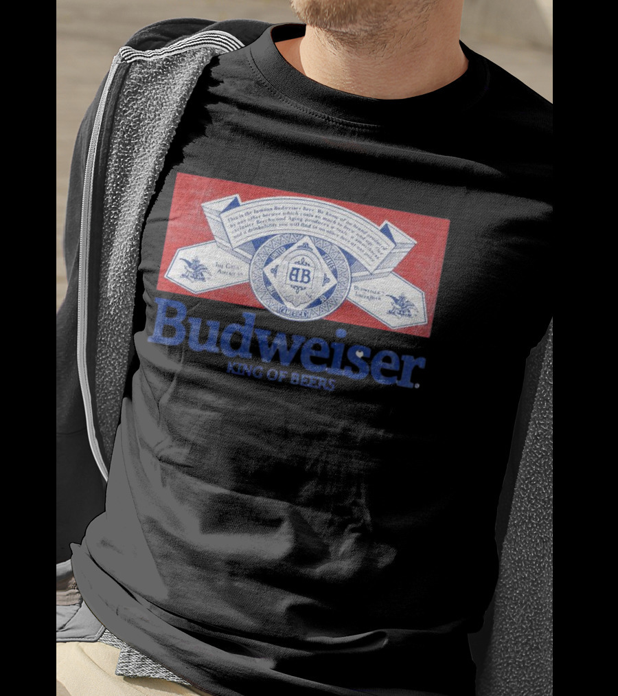 Budweiser King Of Beers The Great American Lager Label T-Shirt