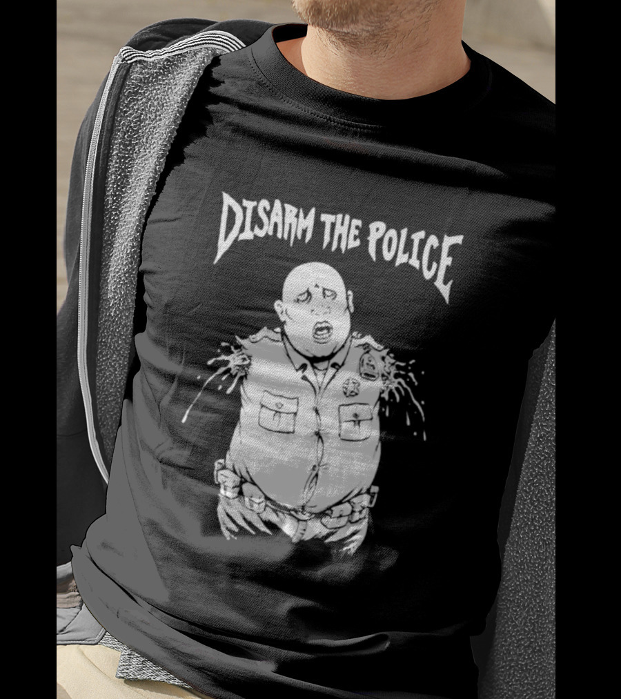 Disarm The Police Cartoon Style Officer T-Shirt