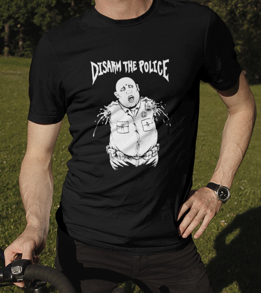 Disarm The Police Cartoon Style Officer T-Shirt