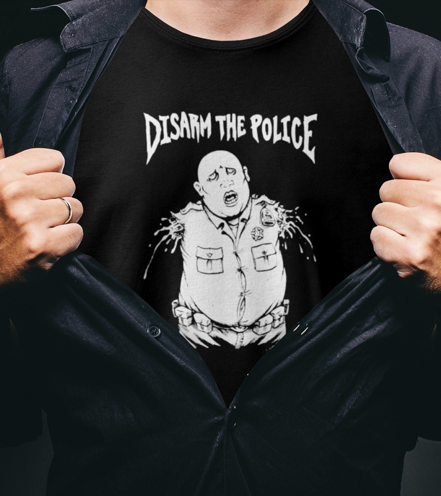 Disarm The Police Cartoon Style Officer T-Shirt