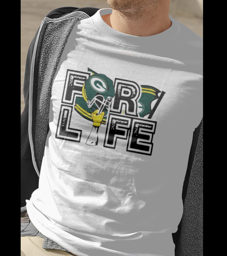 Green Bay Packers Helmet For Life T-Shirt