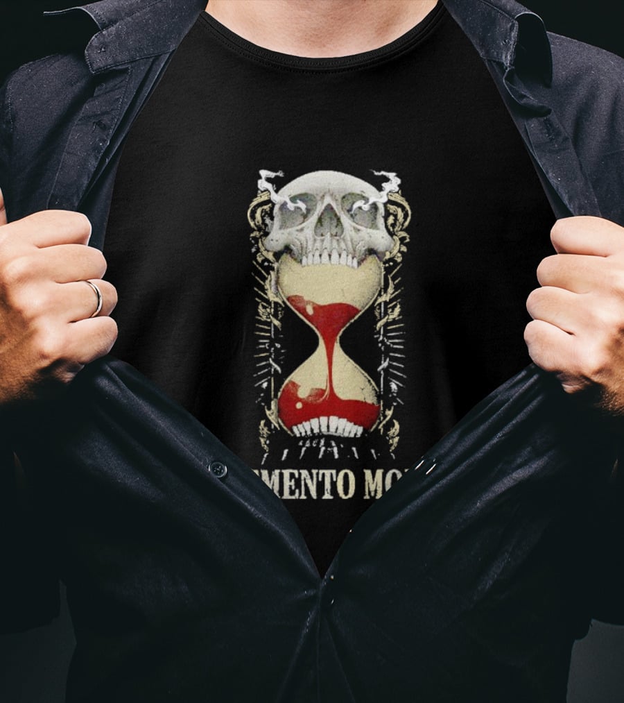 Memento Mori Skull Hourglass T-Shirt