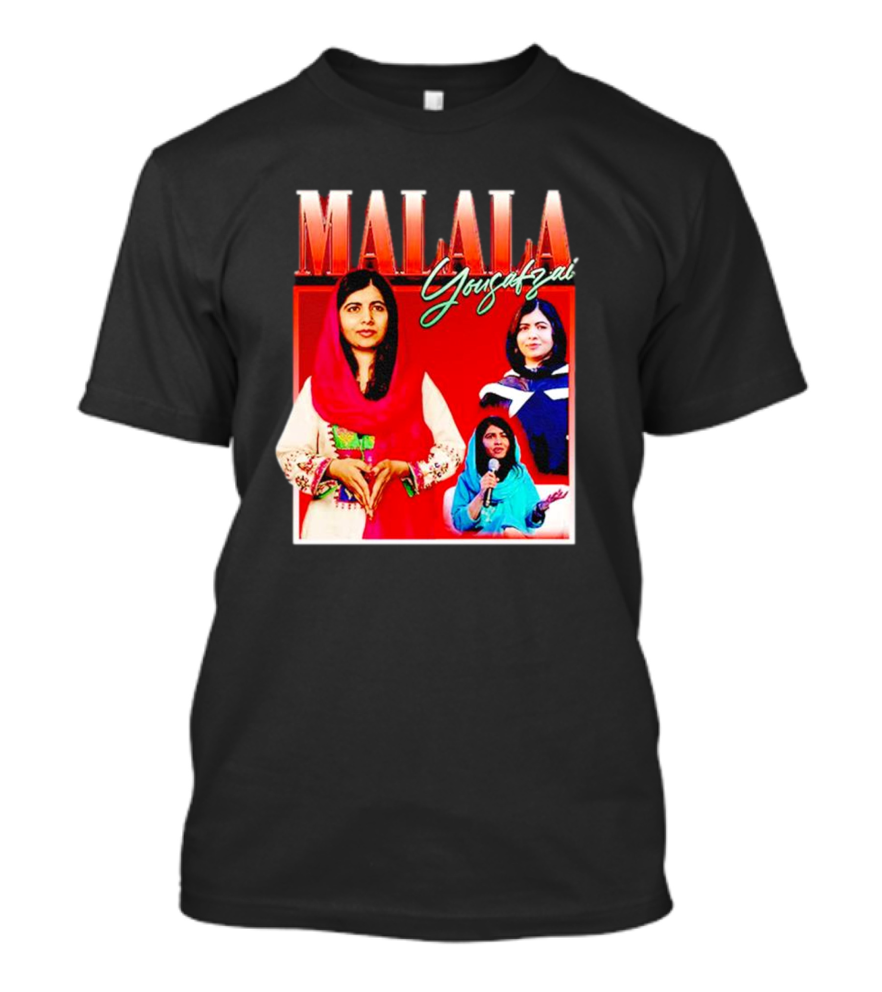 Malala Yousafzai Inspirational Collage T-Shirt