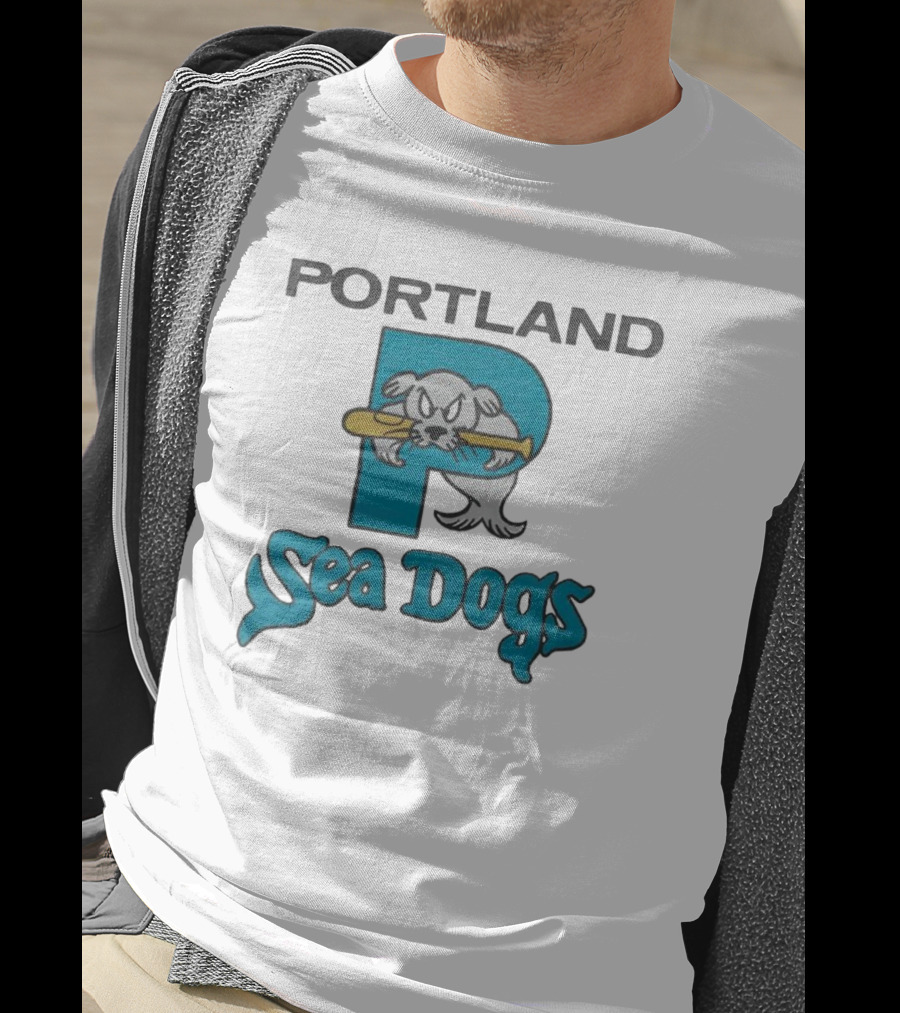 Portland Sea Dogs Baseball Bat T-Shirt