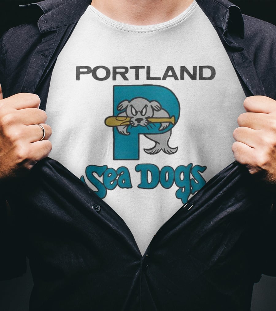 Portland Sea Dogs Baseball Bat T-Shirt