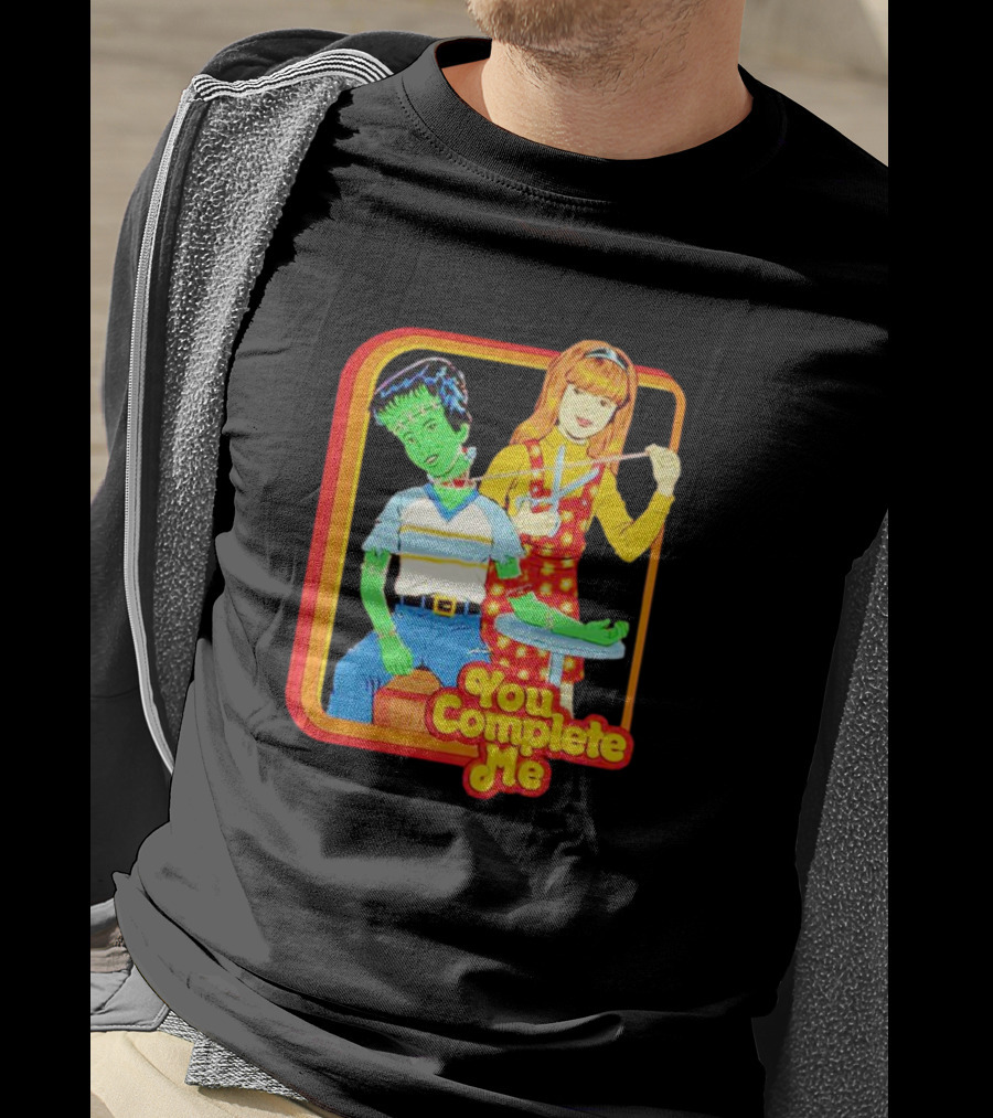 You Complete Me Frankenstein Puppet Vintage T-Shirt