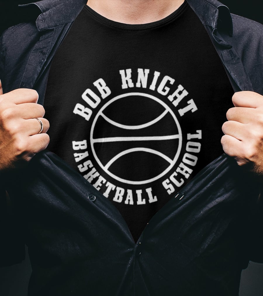 Bob Knight Basketball School Logo With Basketball T-Shirt