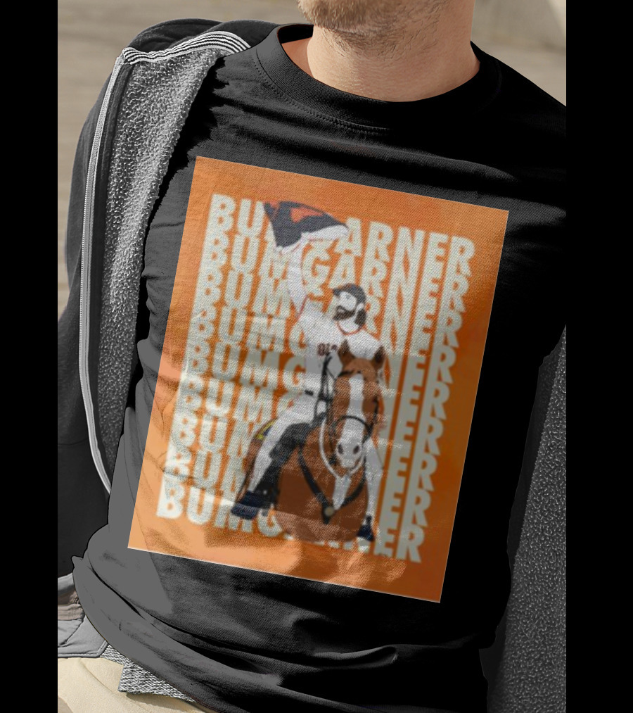 Bumgarner Riding Horse Giants Baseball Victory T-Shirt
