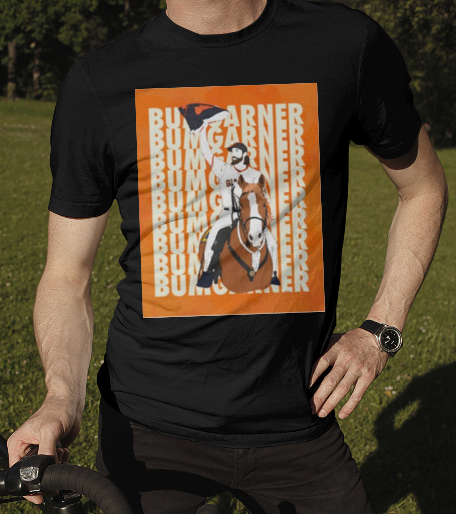 Bumgarner Riding Horse Giants Baseball Victory T-Shirt