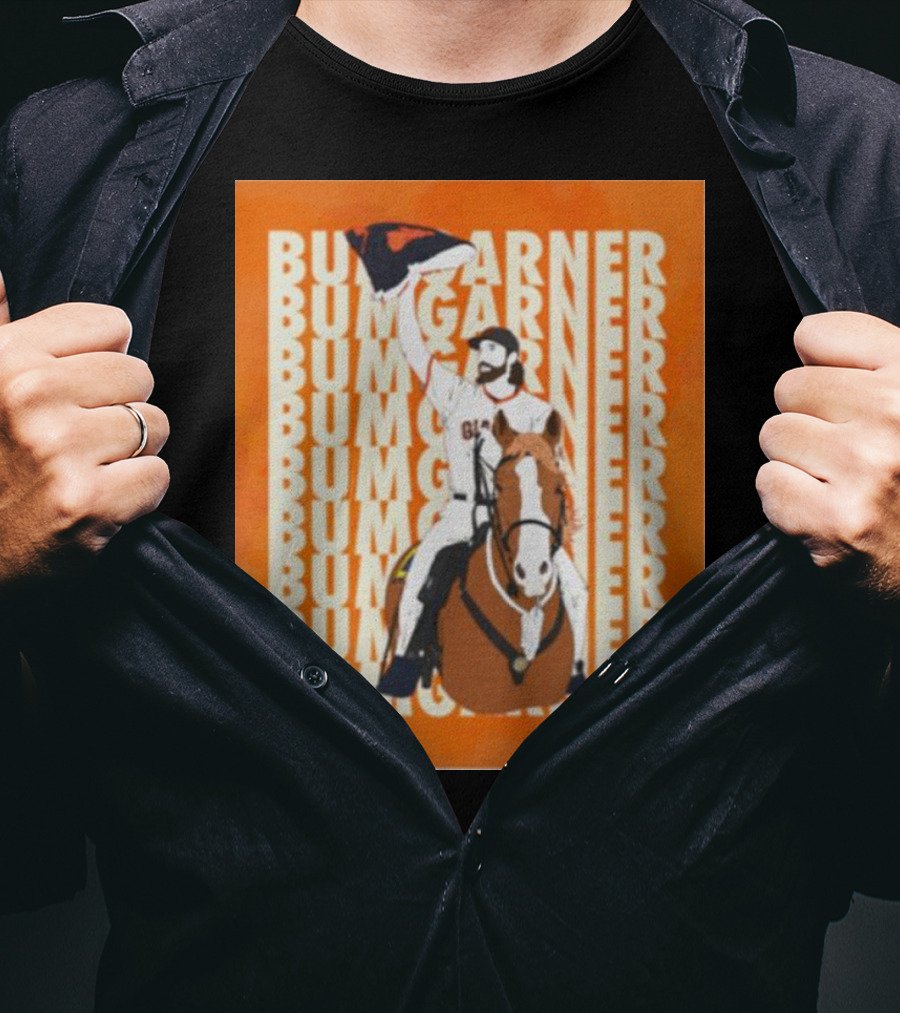 Bumgarner Riding Horse Giants Baseball Victory T-Shirt