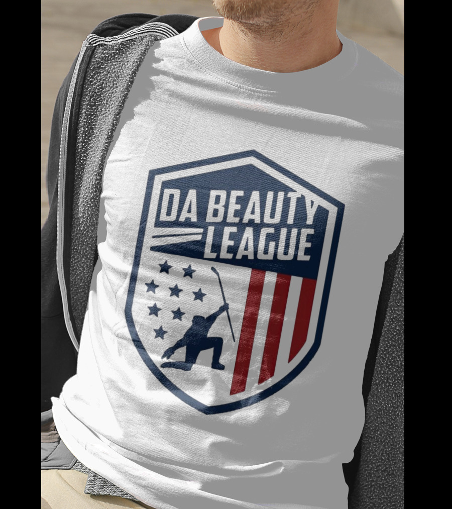 Happy Independence Day Da Beauty League Hockey Patriotic Shield T-Shirt