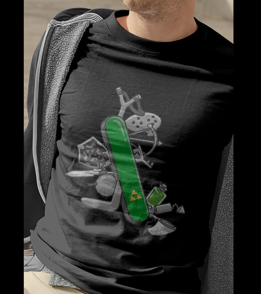 Hyrule Army Knife Multi-Tool Legend Of Zelda Iconic Symbols T-Shirt