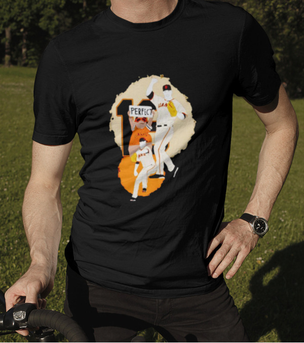 Perfect Game Giants Baseball Celebration Matt Cain T-Shirt