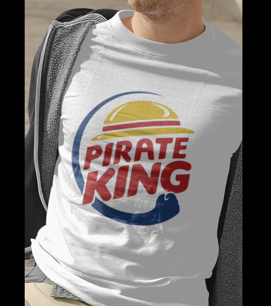 Pirate King Luffy Straw Hat One Piece Burger T-Shirt