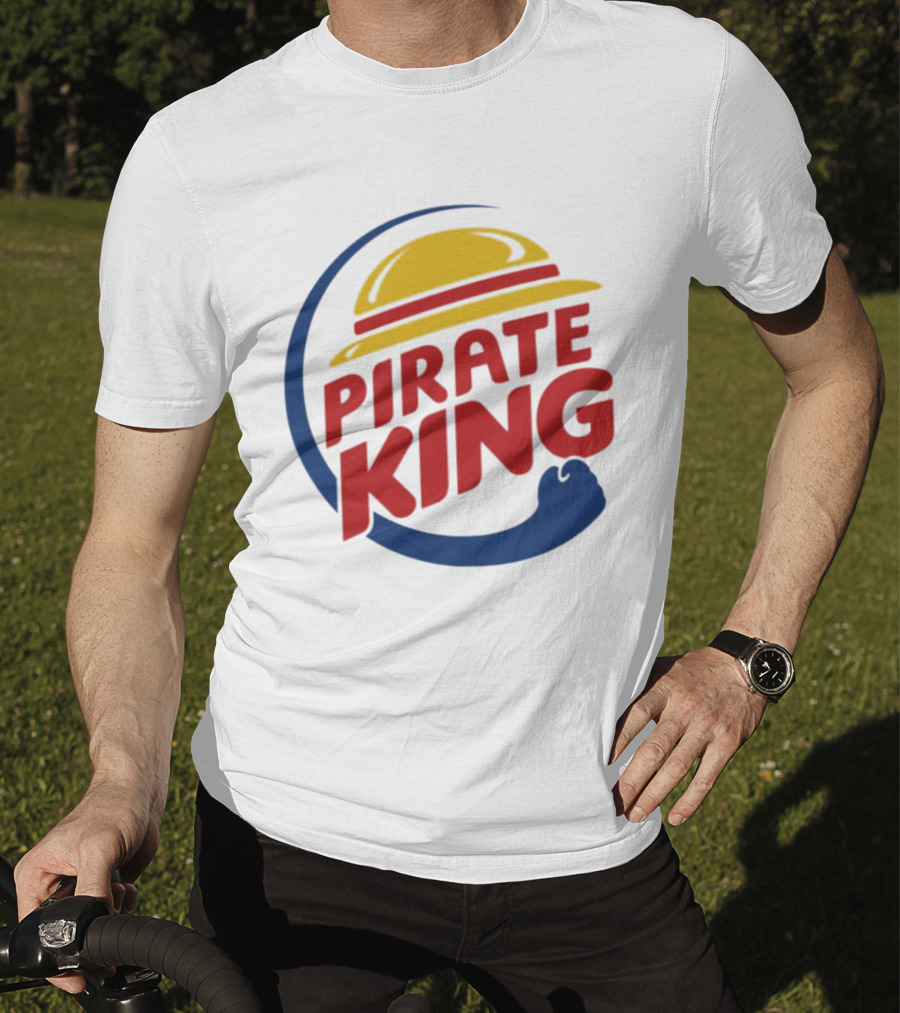 Pirate King Luffy Straw Hat One Piece Burger T-Shirt