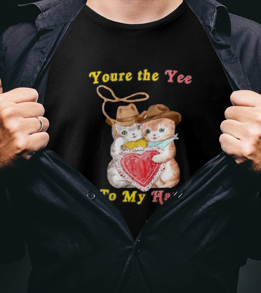You're The Yee To My Haw Cowboy Cat Couple T-Shirt