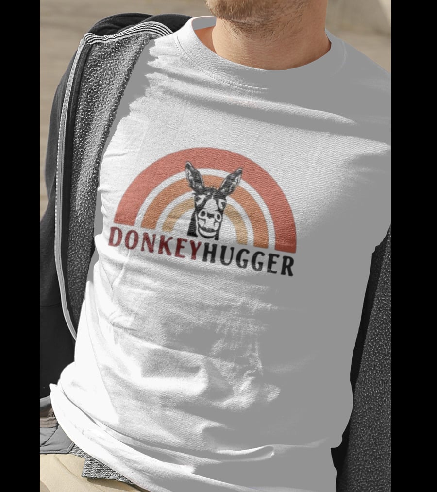 Donkey Hugger Retro Rainbow Arch T-Shirt