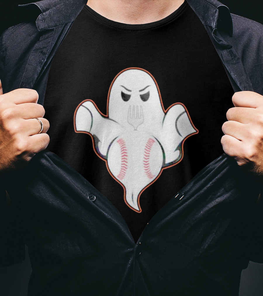 Ghost Forkball Baseball Spirit T-Shirt