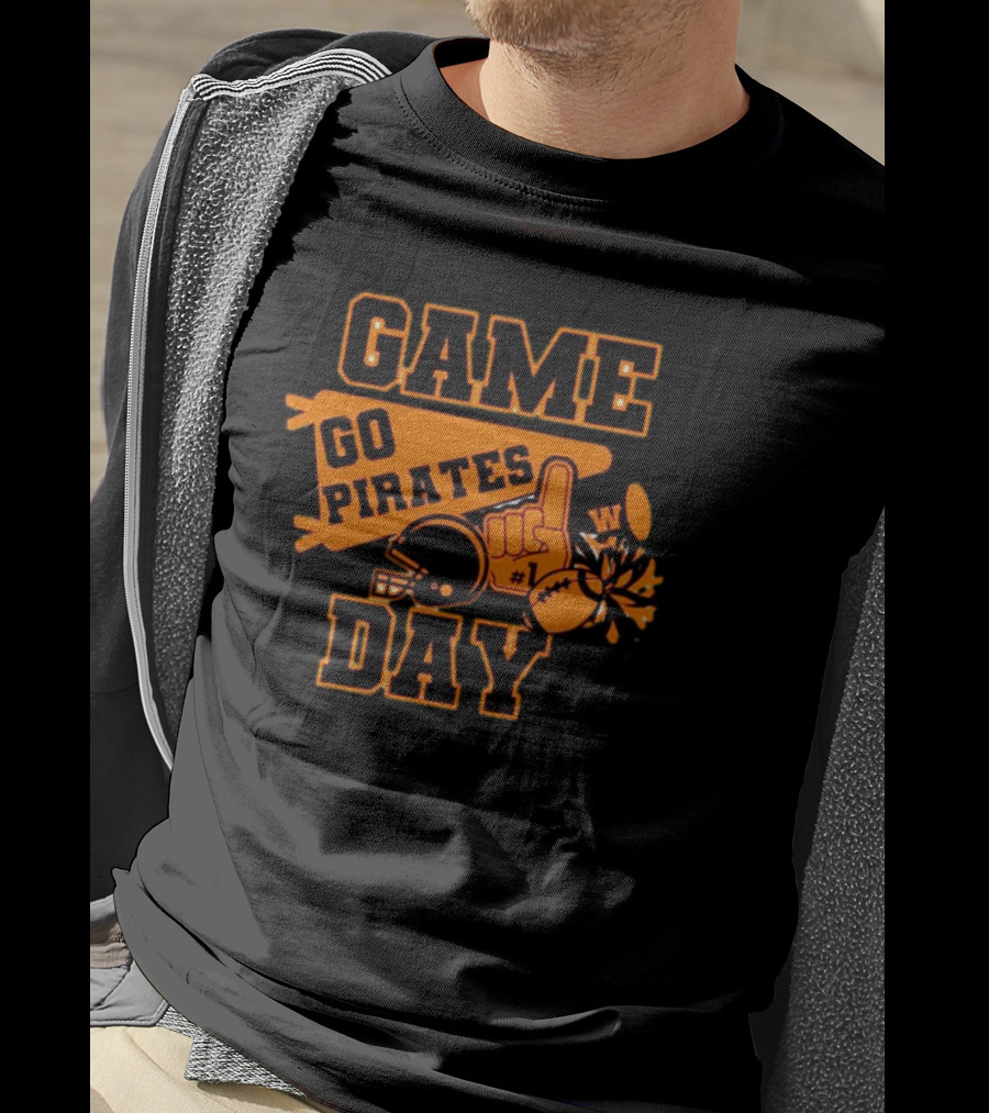 Game Day Go Pirates Football Fan Gear T-Shirt