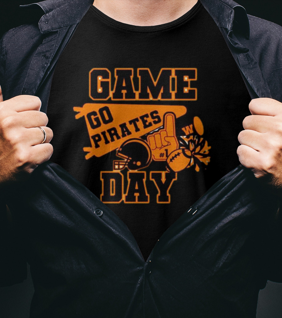 Game Day Go Pirates Football Fan Gear T-Shirt