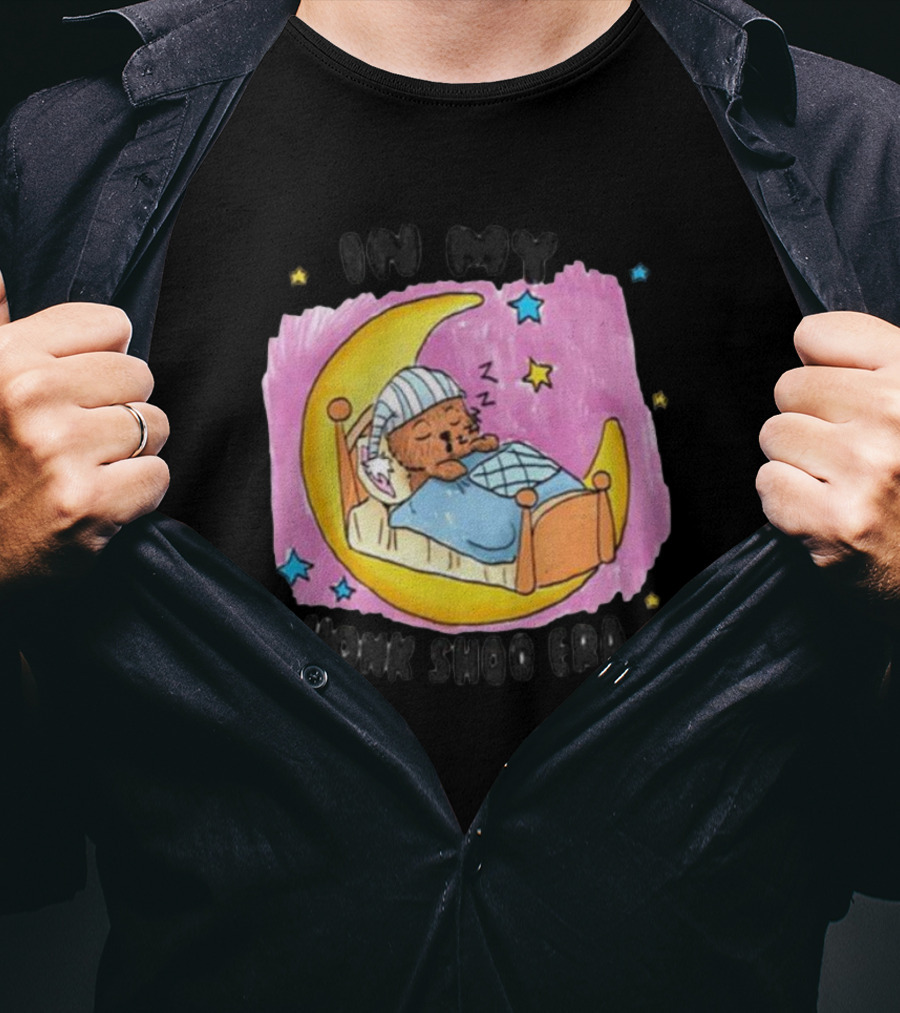 In My Honk Shoo Era Sleepy Bear On Crescent Moon T-Shirt