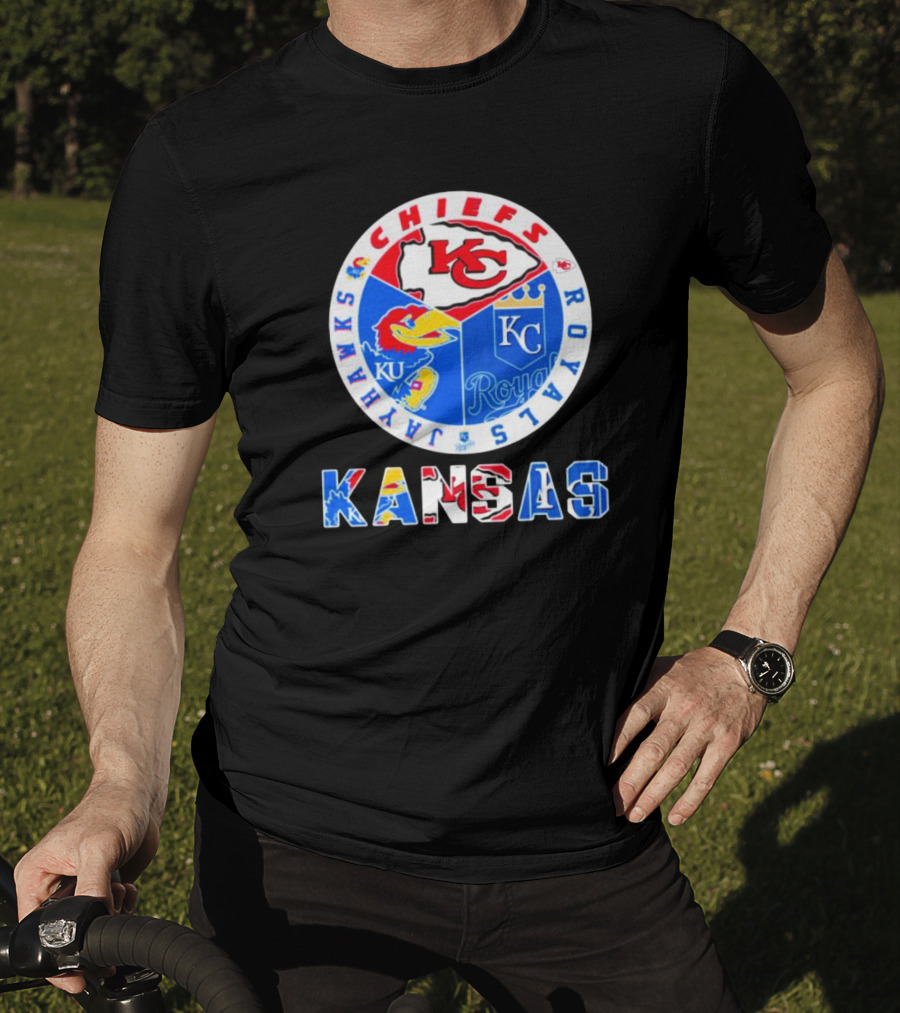 Kansas Jayhawks Chiefs Royals Sports Team T-Shirt