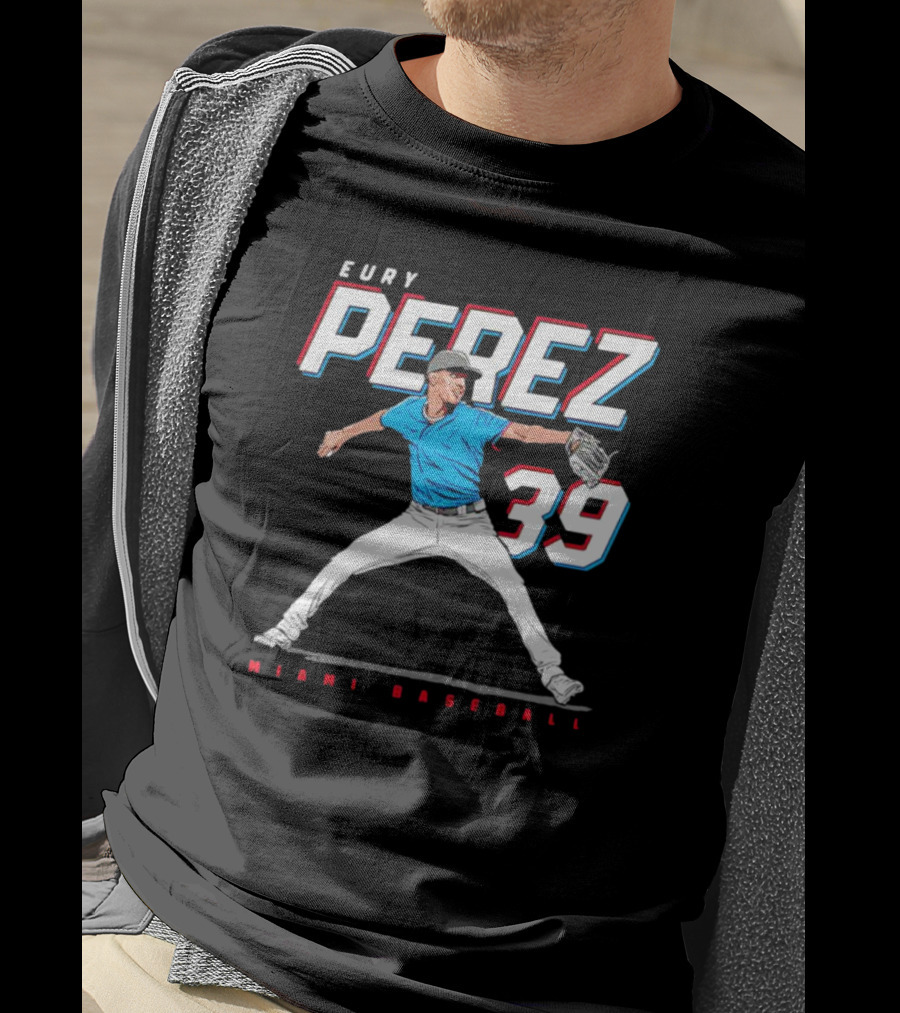 Eury Pérez 39 Miami Baseball Player MVP T-Shirt