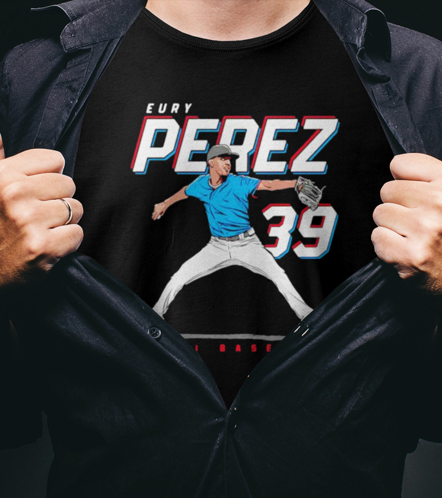 Eury Pérez 39 Miami Baseball Player MVP T-Shirt