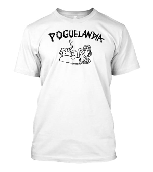 Outer Banks Poguelandia Relaxed Cartoon Smoking Character T-Shirt