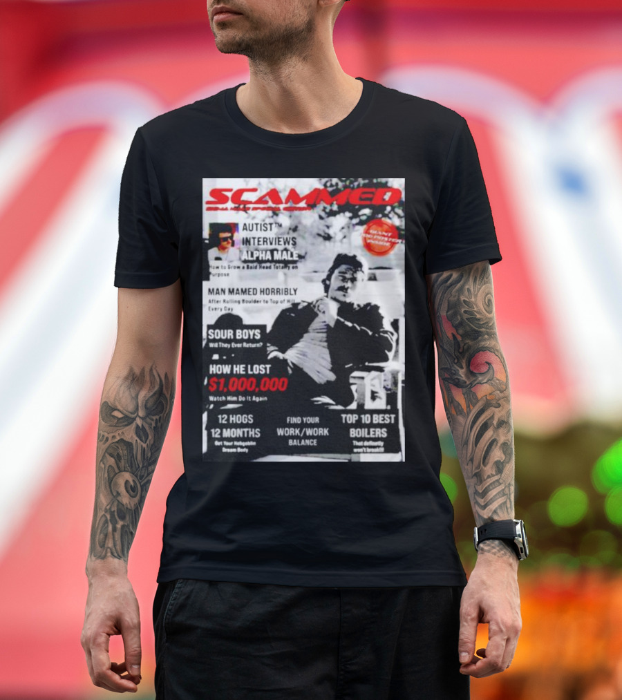 SCAMMED Sour Boys Autist Interviews Alpha Male Magazine Cover T-Shirt