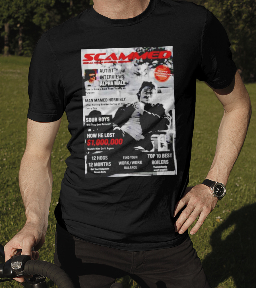 SCAMMED Sour Boys Autist Interviews Alpha Male Magazine Cover T-Shirt